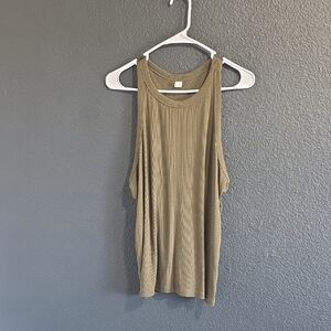 Old Navy Olive Ribbed Tank Top